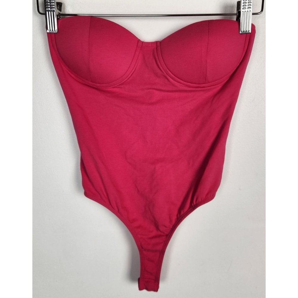 Superdown Women's Sz. XS Bright Pink Stef Bustier Bodysuit NWOT